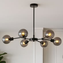 Sherry Iron & Glass 6 Light Pendant